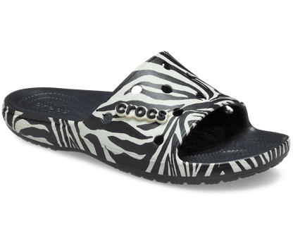 Crocs Unisex Classic Animal Remix Slide - Black