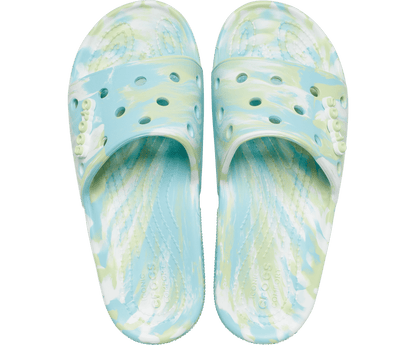 Crocs Unisex Classic Marbled Slide - Pure Water