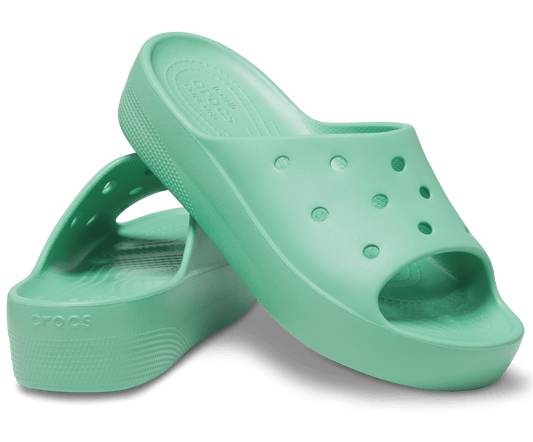 Crocs Unisex Classic Platform Slide - Jade Stone