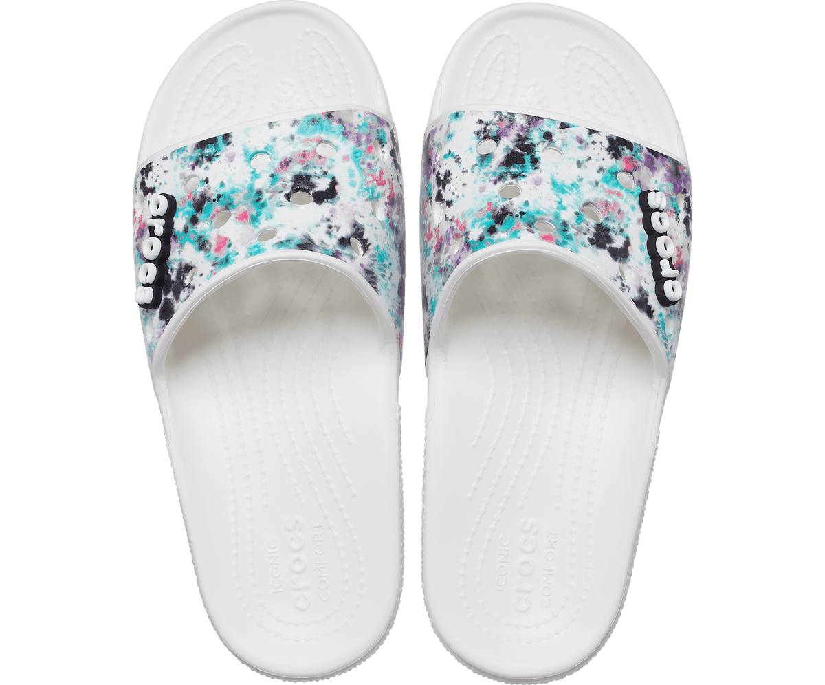 Crocs Unisex Classic Tie Dye Slide - White