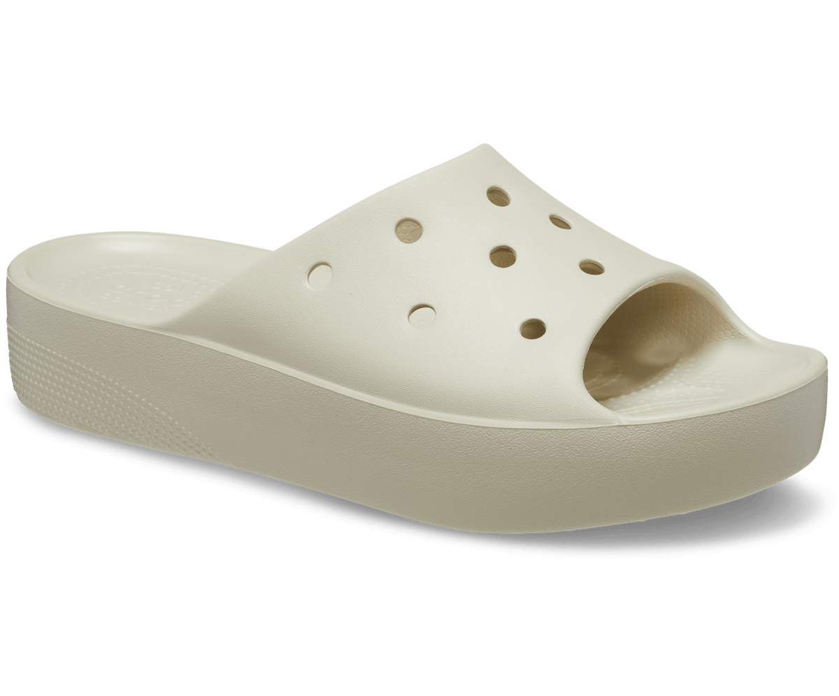 Crocs Unisex Classic Platform Slide - Bone