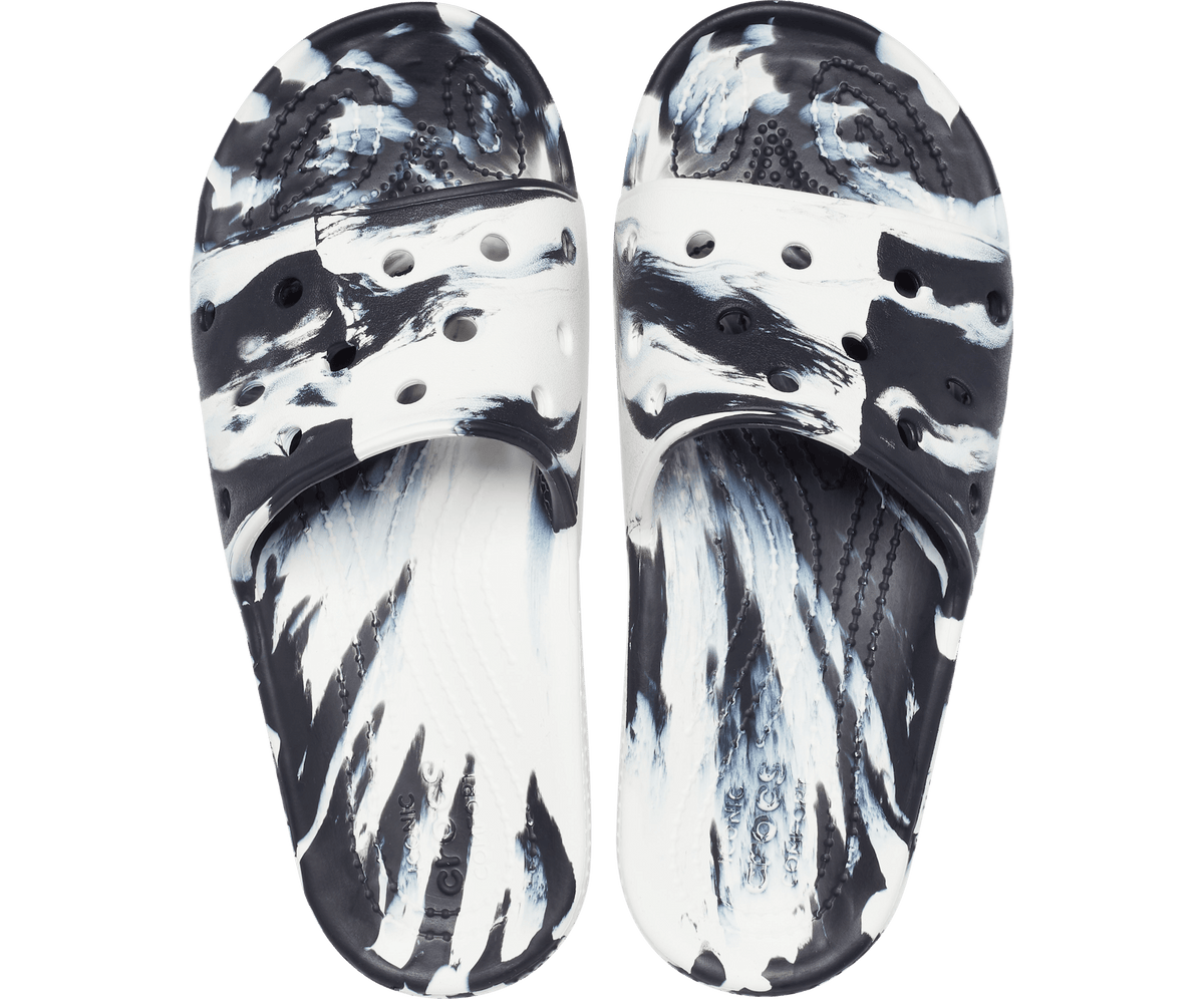 Crocs Unisex Classic Marbled Slide - Black