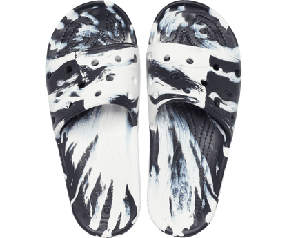 Crocs Unisex Classic Marbled Slide - Black