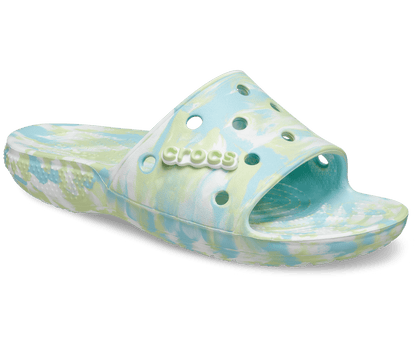 Crocs Unisex Classic Marbled Slide - Pure Water