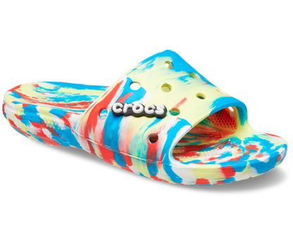 Crocs Unisex Classic Marbled Slide - Sulphur