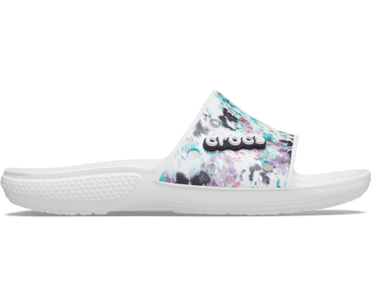 Crocs Unisex Classic Tie Dye Slide - White
