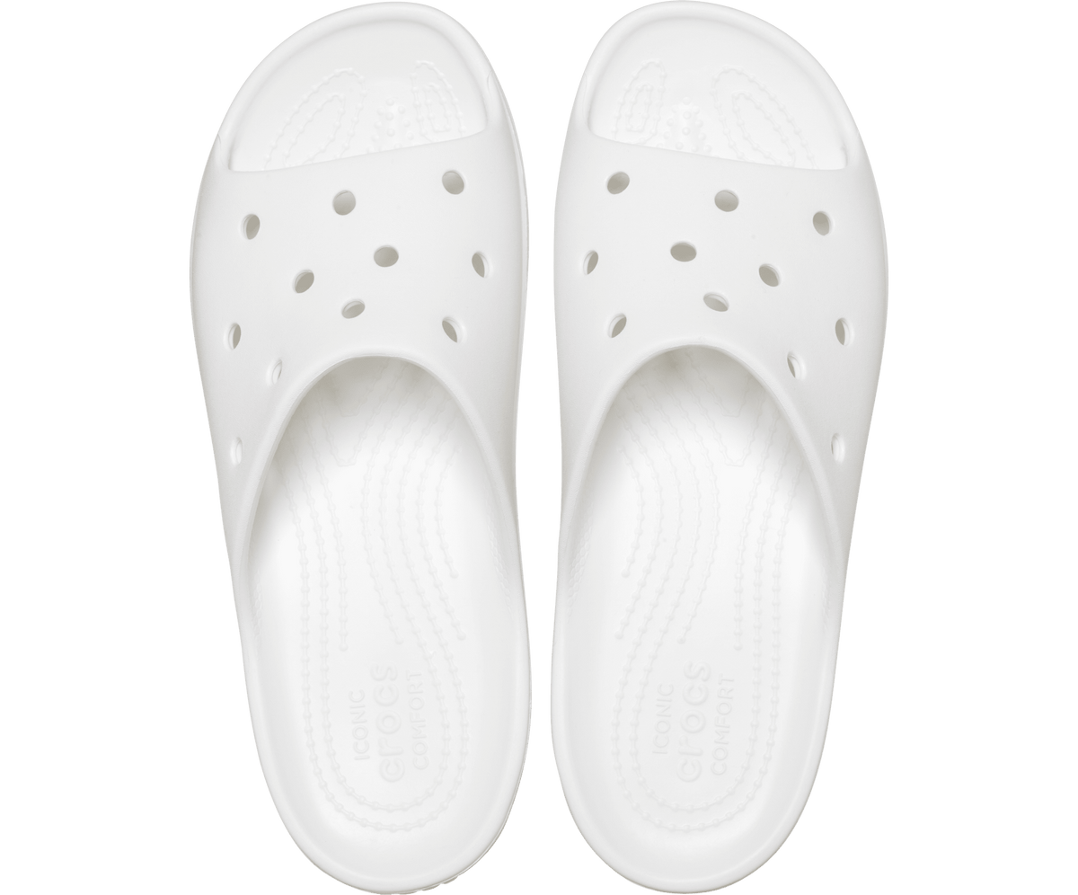 Crocs Unisex Classic Platform Slide - White