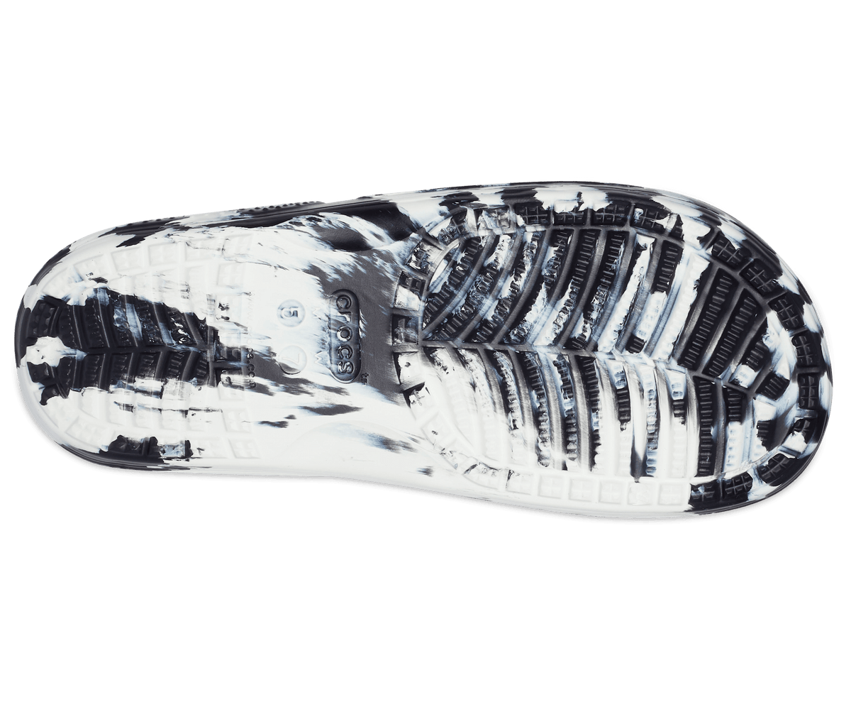 Crocs Unisex Classic Marbled Slide - Black