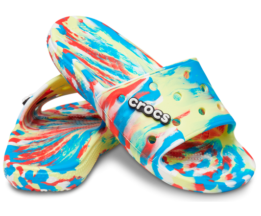 Crocs Unisex Classic Marbled Slide - Sulphur
