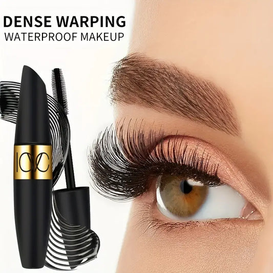 Ultra Black Volume Mascara With Fiber Lashes , Waterproof, Long-Lasting, Smudge-Proof Eyelashes Makeup