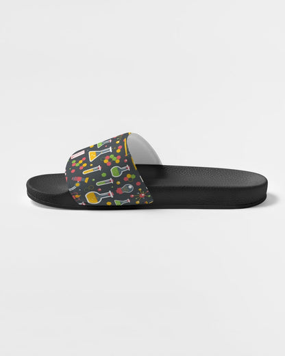 Chemistry Science Men Slides Sandals, Lab Research School Teacher Designer Shoe Boys Flat Wedge Slippers Vegan Flip Flops Slip On Gift