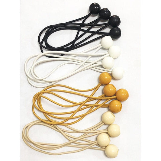 Etereauty 30Pcs 15Cm High Elastic Ball Tent Strapping Cord Tie down Elastic Cord Camping Accessories for Tent Baggage Black White for Each 15Pcs