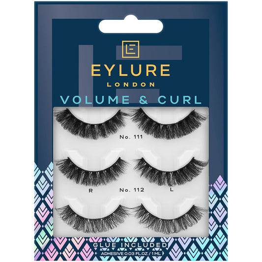Eylure Volume & Curl Lashes Multipack (3 Pairs)