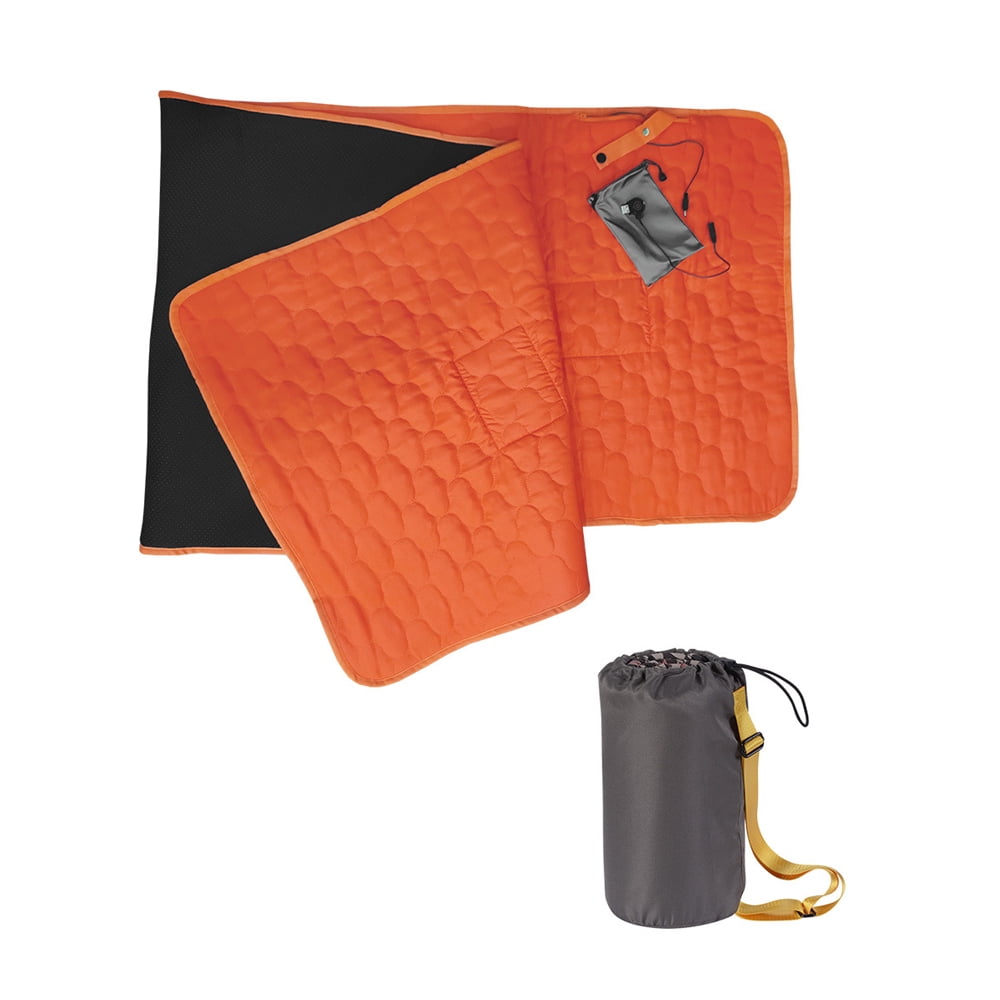 MIXFEER Heated Sleeping Bag Pad Mattress USB Power Warm Heating Mat with 5 Heating Zone 3-Level Temperature for Indoor Outdoor Camping Travel