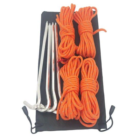 Guy Lines Tent Cord with Adjuster Tensir for Backpacking Accessories Orange