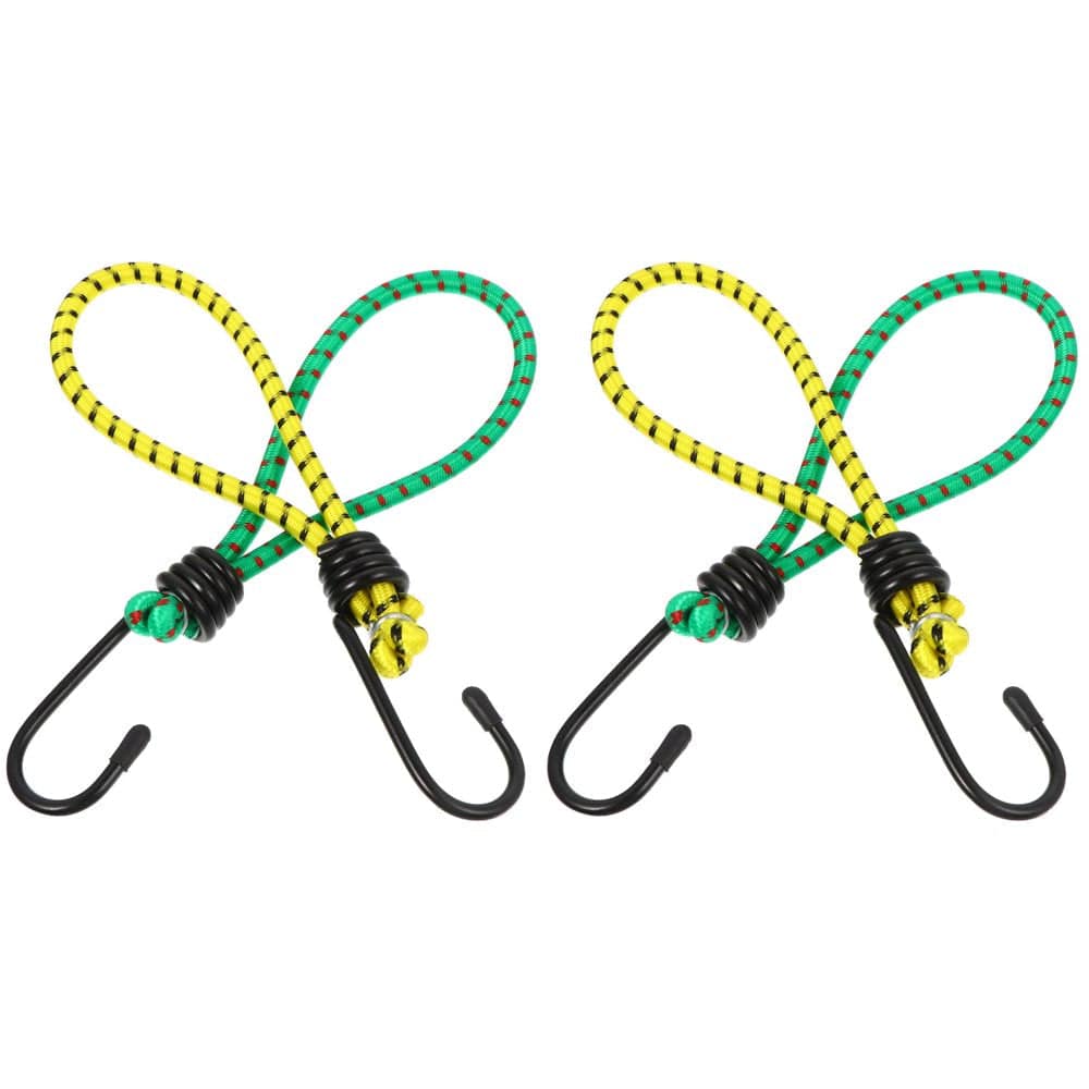 HOMEMAXS 20 Pcs Tent Fixed Accessory with Hook Elastic Binding Rope Buckle (Random Color)