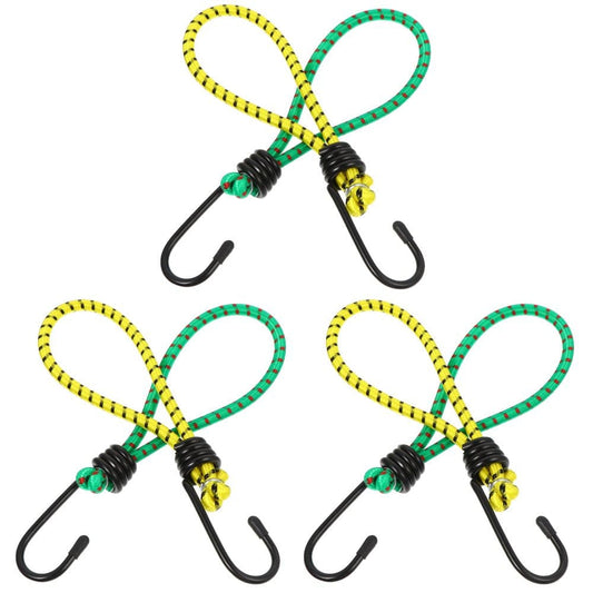 HOMEMAXS 30 Pcs Tent Fixed Accessory with Hook Elastic Binding Rope Buckle (Random Color)