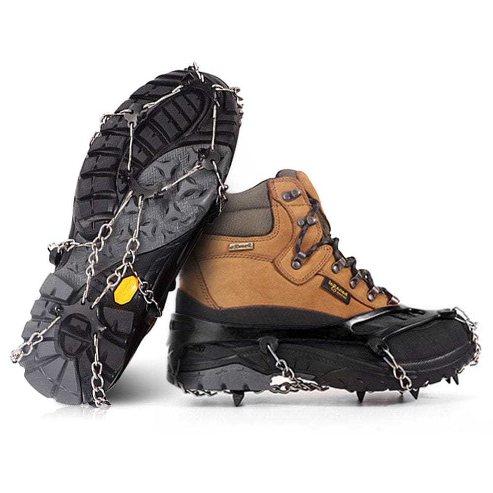 Ice Cleats,Shoes Grippers Crampons for Outdoor Walking Hiking Camping Climbing Hunting for Men Women or Teens