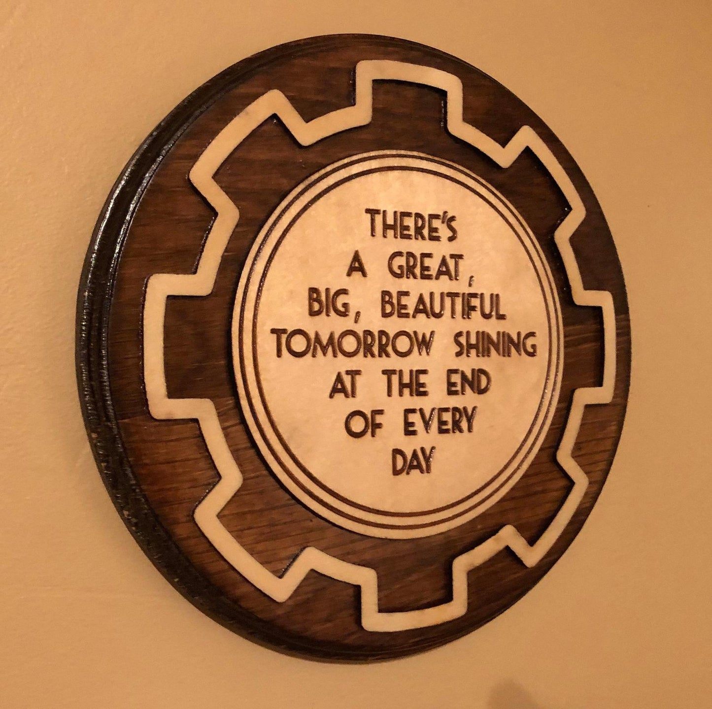 Great Big Beautiful Tomorrow - Premium Wooden Plaque