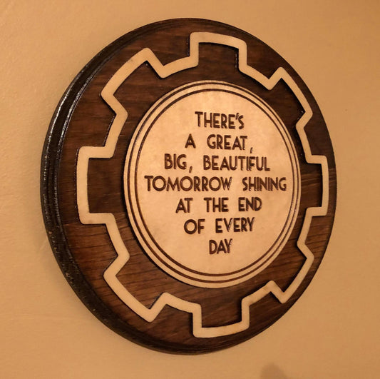 Great Big Beautiful Tomorrow - Premium Wooden Plaque