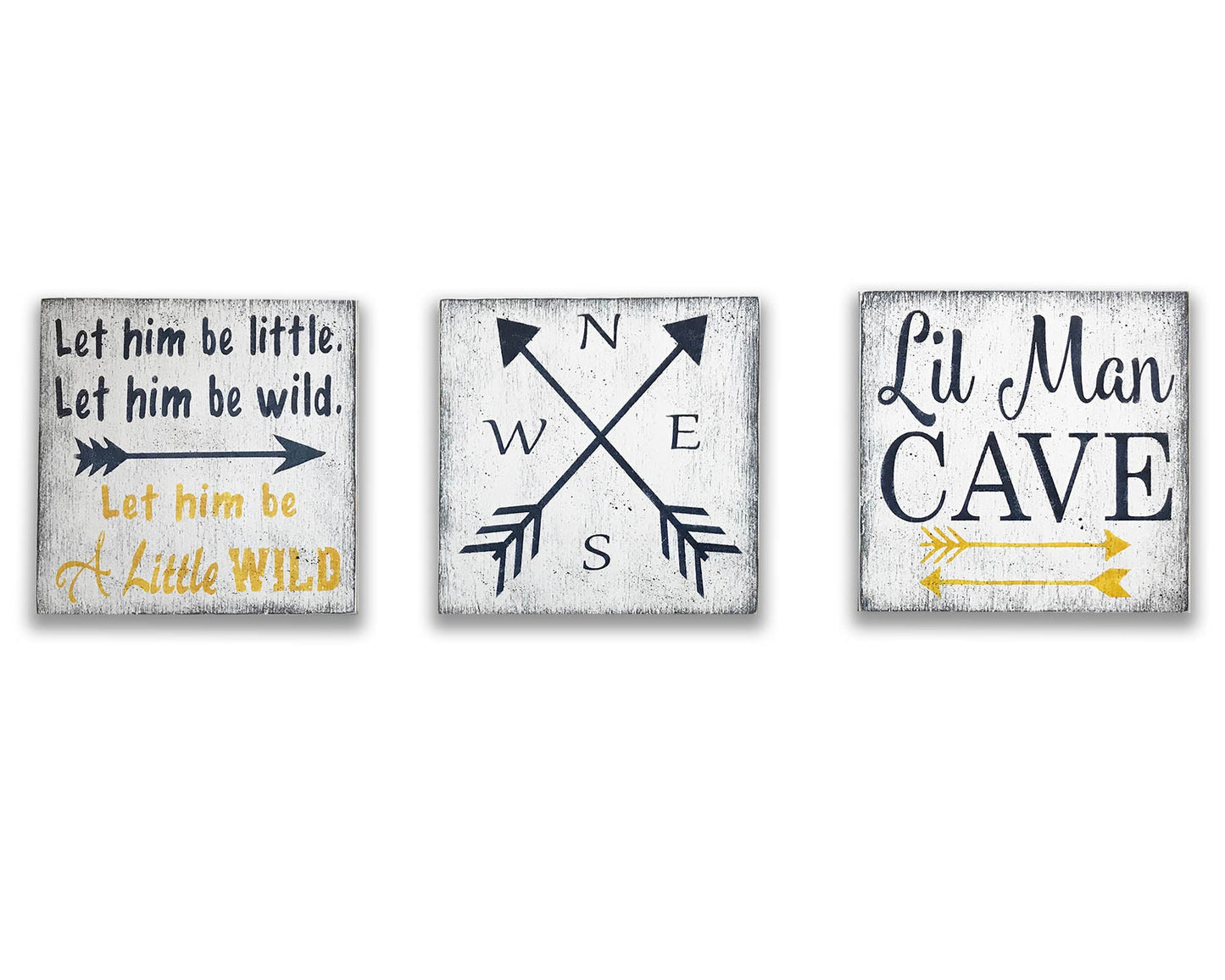 let him be little let him be wild wood 3 piece nursery wall decor