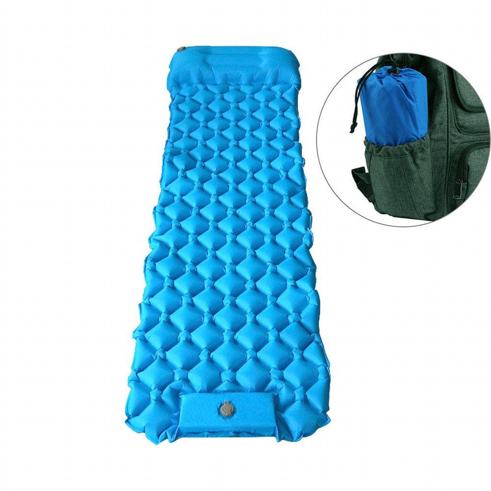 Inflatable Camping Sleeping Pads W/Pillow, Ultralight Air Sleeping Mat with Pump Durable Waterproof for Camping, Backpacking, Hiking, Compact & Lightweight Outdoor Air Mattress