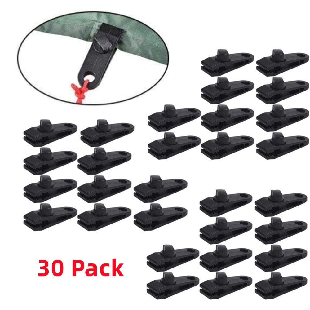 Jahy2Tech 30Pcs Heavy Duty Tent Tarp Tarpaulin Clip Clamp Buckle Camping Tool Hanger