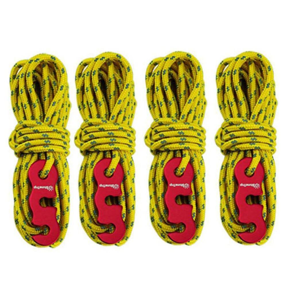 Left Wind 4 Pcs Multifunctional Tent Rope Tent Accessories Outdoor Sports Camping Hiking 400Cm Durable Polypropylene Rope