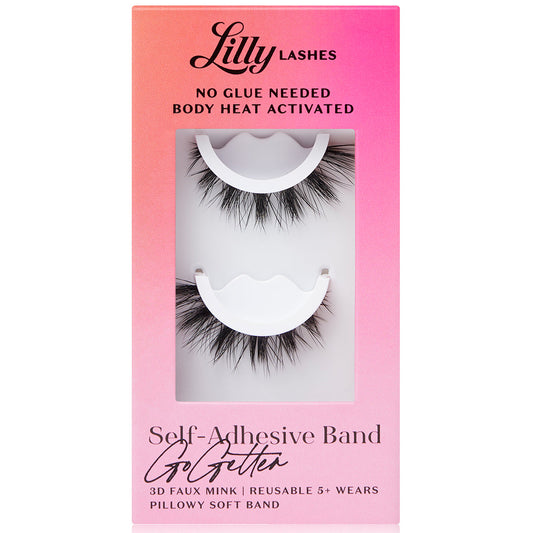 Lilly Lashes Self-Adhesive Band 3D Faux Mink Lashes - Go Getter