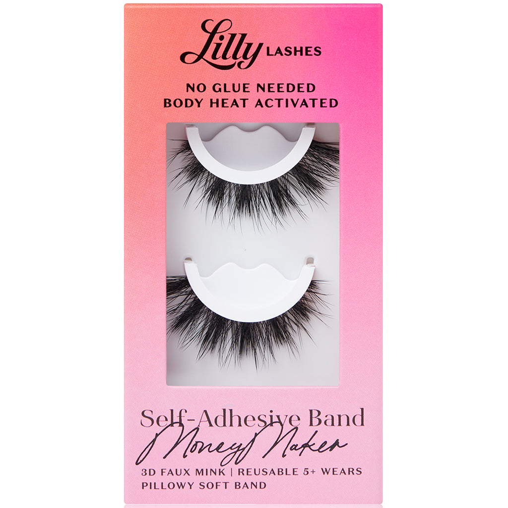 Lilly Lashes Self-Adhesive Band 3D Faux Mink Lashes - Money Maker