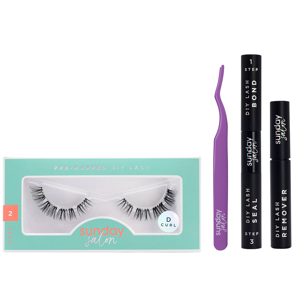 Lola's Lashes Sunday Salon Pre-Mapped DIY Lash Extensions Kit - Pointed Hybrid