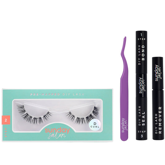 Lola's Lashes Sunday Salon Pre-Mapped DIY Lash Extensions Kit - Pointed Hybrid