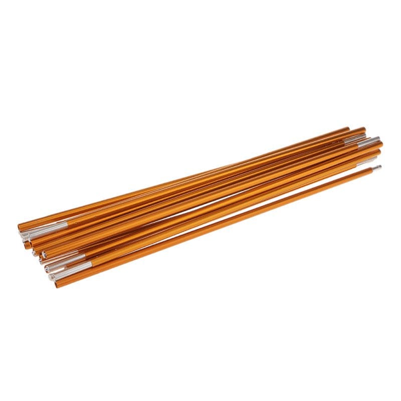 Outdoor Camping Travel Backpacking Aluminum Alloy 11 Section Spare Replacement Tent Poles 395Cm Gold