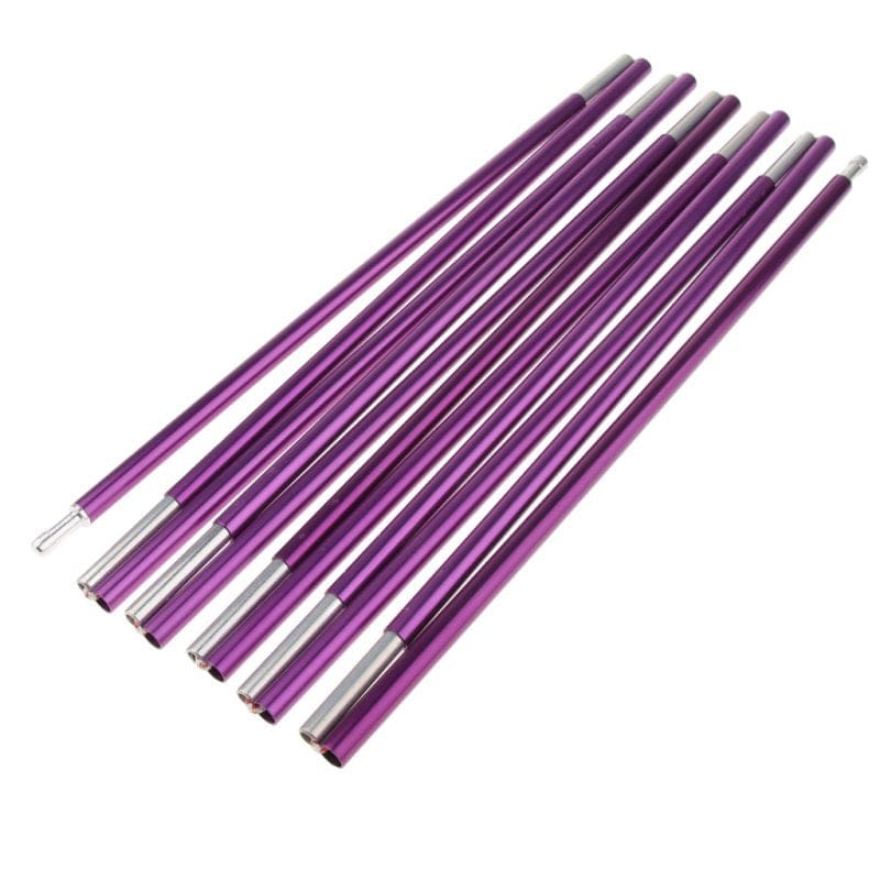 Outdoor Camping Travel Backpacking Aluminum Alloy 11 Section Spare Replacement Tent Poles 395Cm Gold