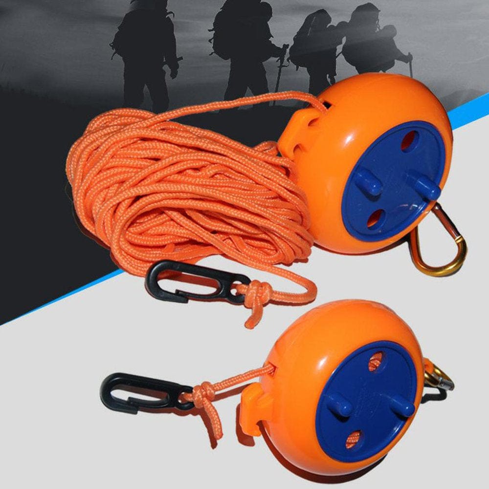 Outdoor Windproof Clothes Line Tent Lamp Lanyard Washing Line 8M Orange