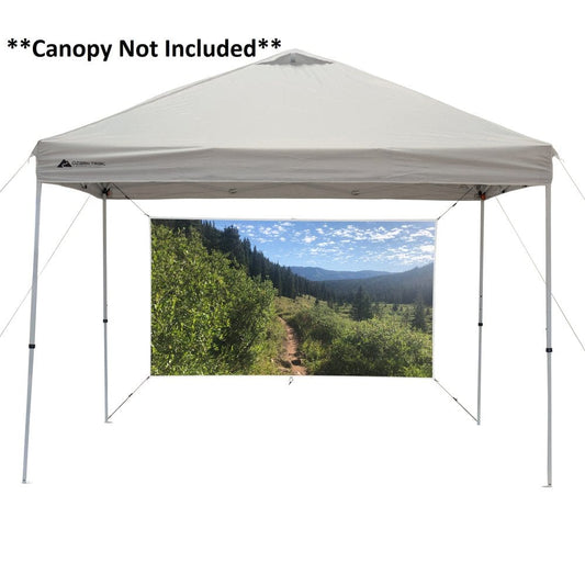 Ozark Trail Outdoor Shade Wall/Projector Screen Canopy Accessory, White 87.2In. X 49In.